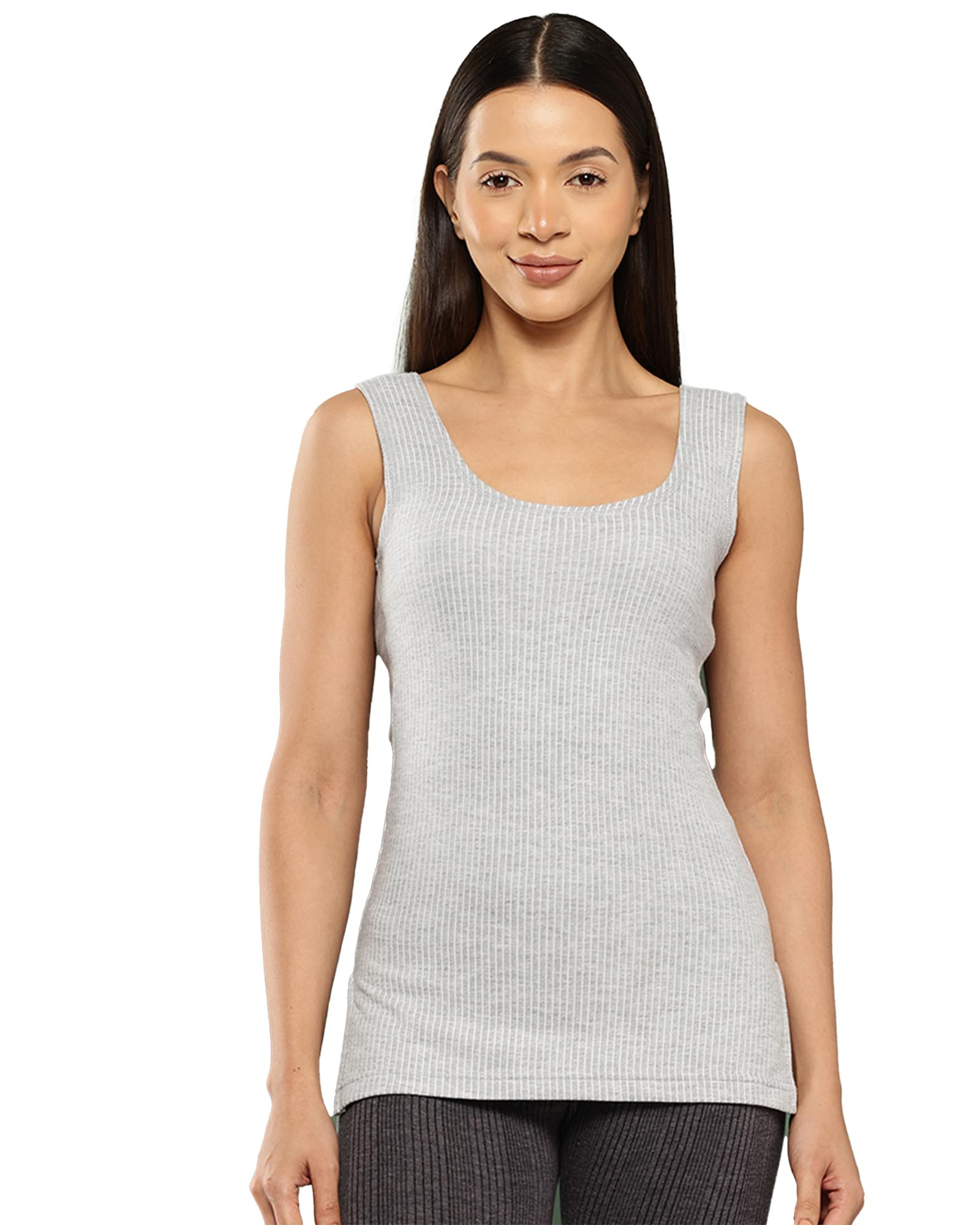 Women Cotton-Poly Sleeveless Thermal Tops-image-17