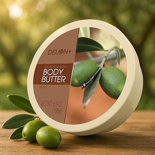 Miniatura 3 de DELON Mantequilla corporal hidratante intensa, oliva con aceite de oliva y vitamina E, 6.9 oz