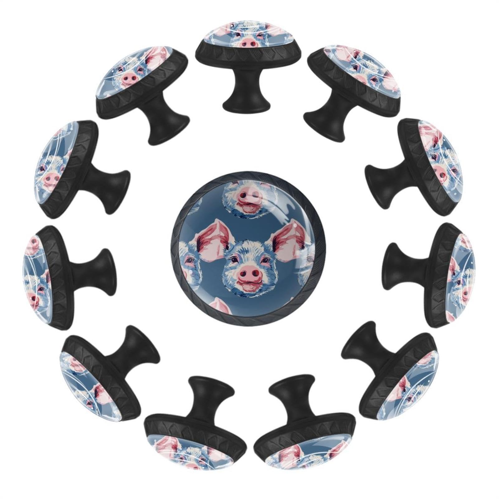 Boutons de tiroir cochon bleu pour rénover facilement vos vieux placards ternes