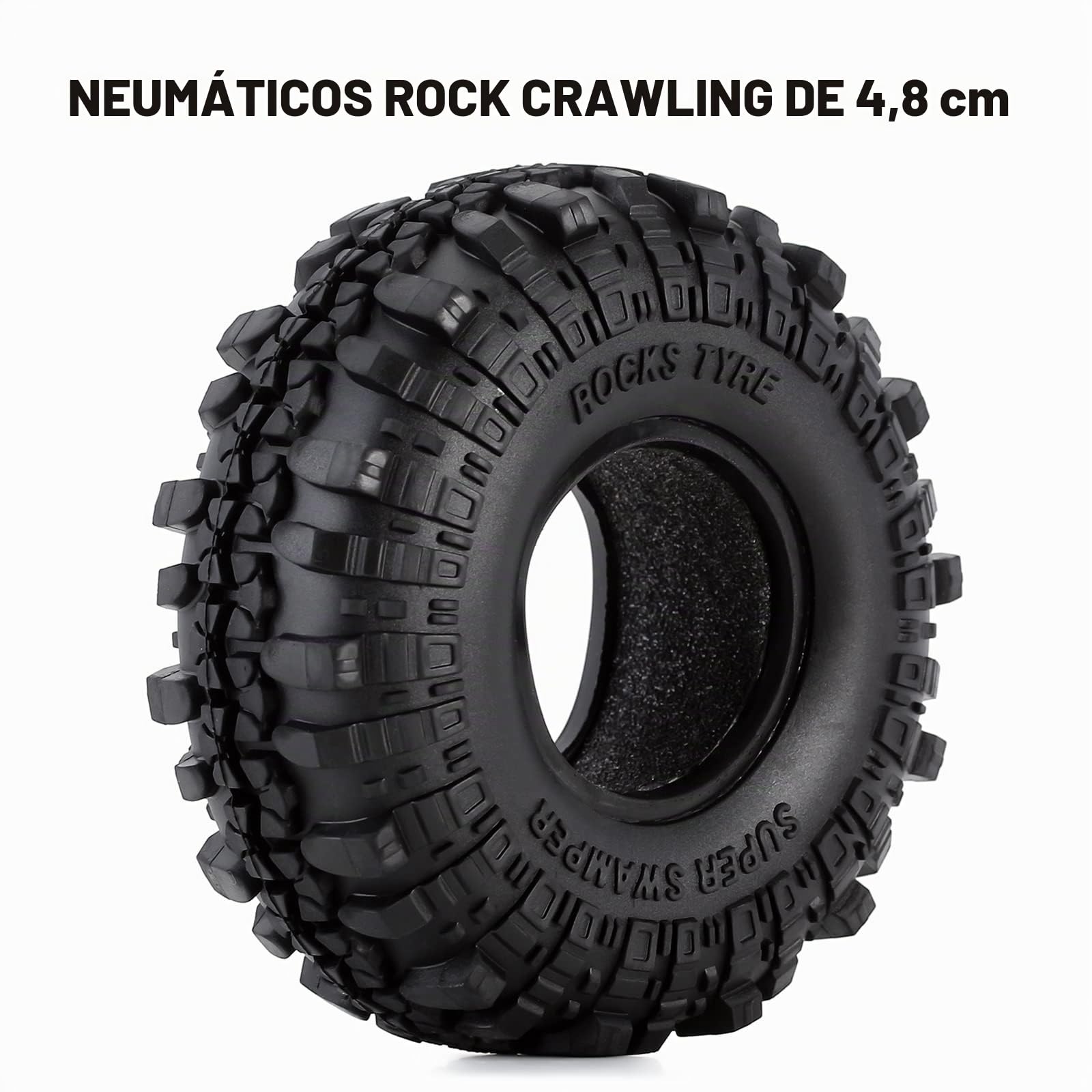 INJORA 4PCS 1,9 Neumáticos para 1:10 RC Rock Crawler Axial SCX10 90046 SCX10 III AXI03007 Tamiya CC01 D90 D110