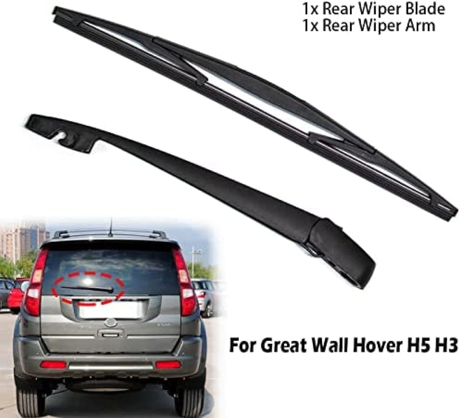 Car Rear Windshield Wiper Kit For Great Wall Hover H5 H3 rear wiper washer