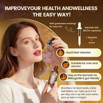 25-in-1 Liposomal Black Walnut Wormwood Clove Tincture, Cleanse for Humans Drops Liquid, Lymphatic Support with Garlic, Mullein, Soursop, Pumpkin Seed, Berberine, Turmeric, Echinacea, Cinnamon