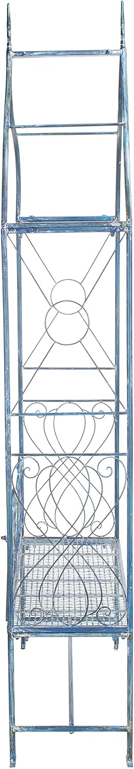 SAFAVIEH PAT5010C Outdoor Collection Eloise Victorian Antique Blue Arbor