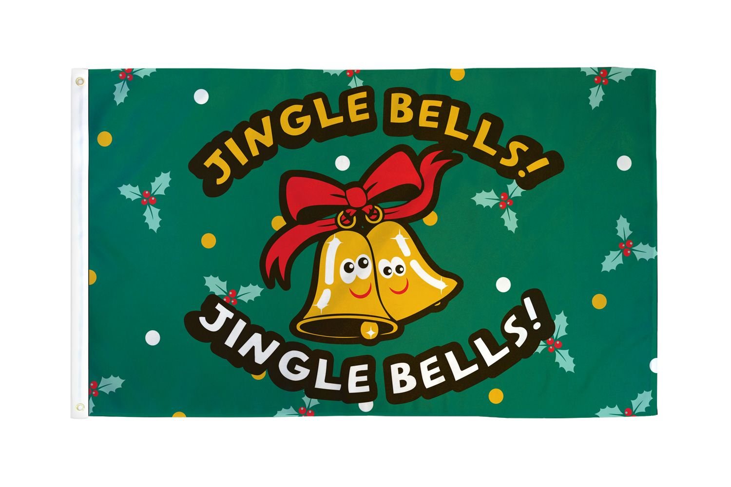 AZ FLAG, Jingle Bells Flag, 3x5 Ft, 100D Polyester Jingle Bells Banner with Two Metal Grommets, Fade Resistant, Vivid Colors