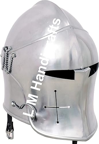 Medeaval Visored Barbuta Templar Crusader Armor Helmet Roman Spartan Silver casco vikingo casco casco de caballero casco espartano medieval armadura
