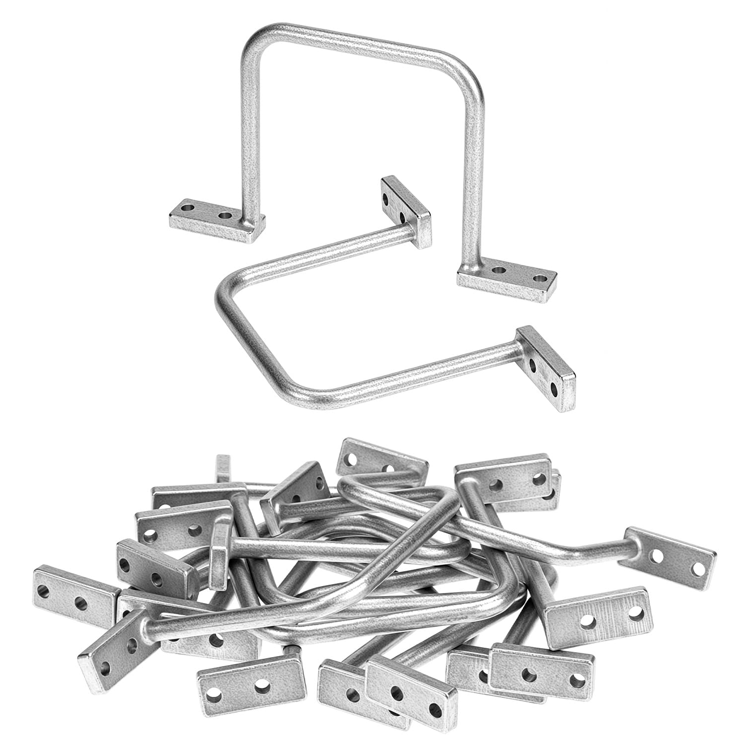 QWORK Distribution Rings Aluminum D Ring, 25 Pcs 3 Inch Diameter, for Efficient Electric Cable Sorting in Commercial and Residential Settings, Silver