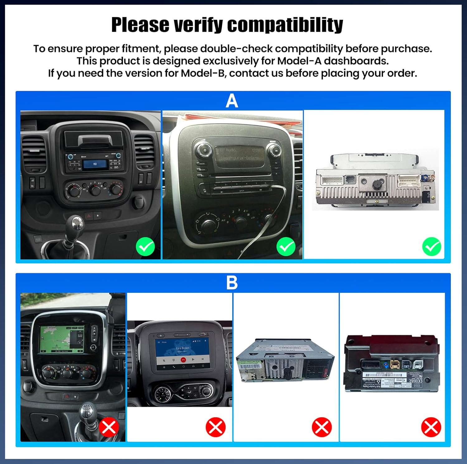 Compatibility verification guide for car radio installation