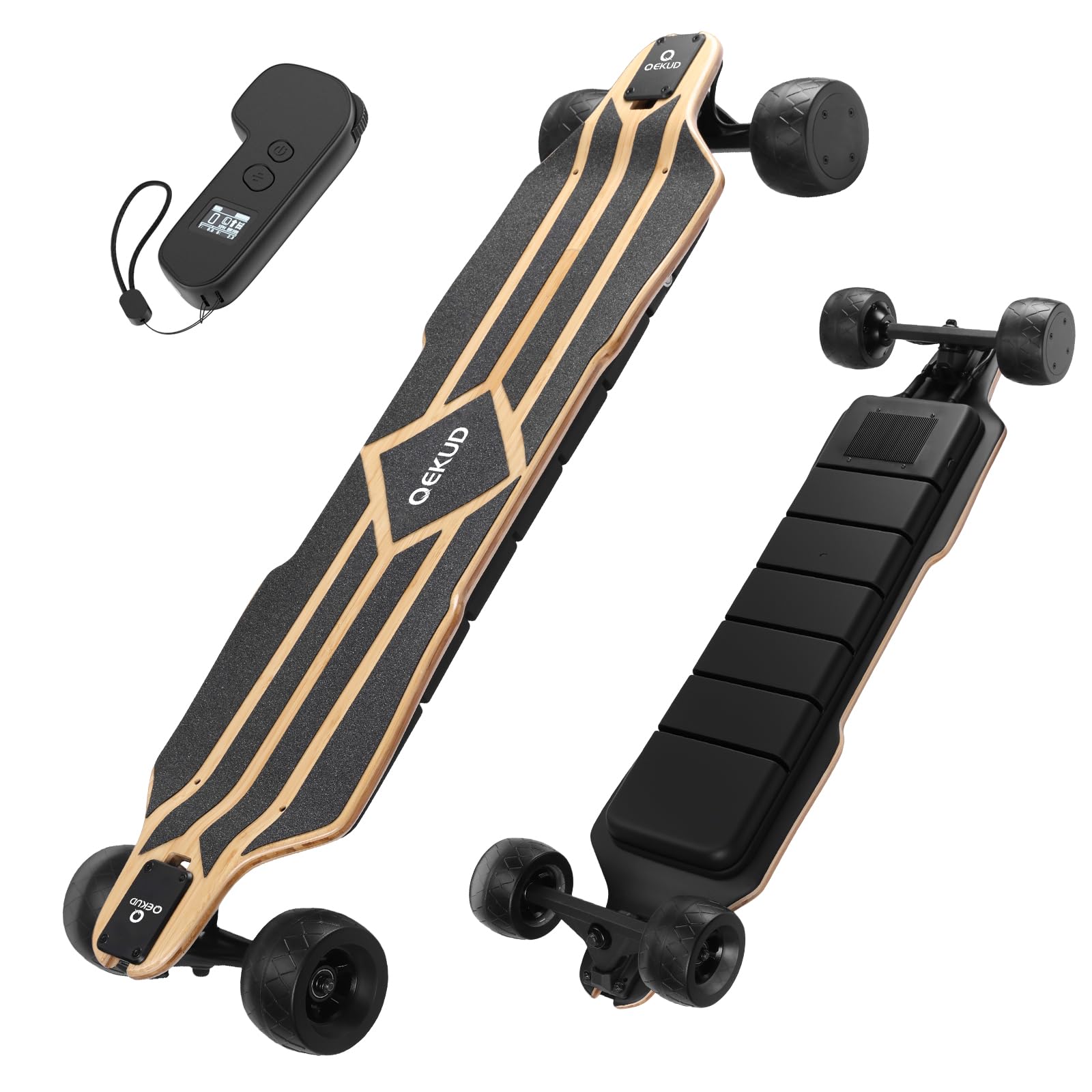 V2 Skateboard électrique, longboard double moteur 1200 W | Portée de 90 km, skateboard électrique tout-terrain puissant pour adultes et adolescents