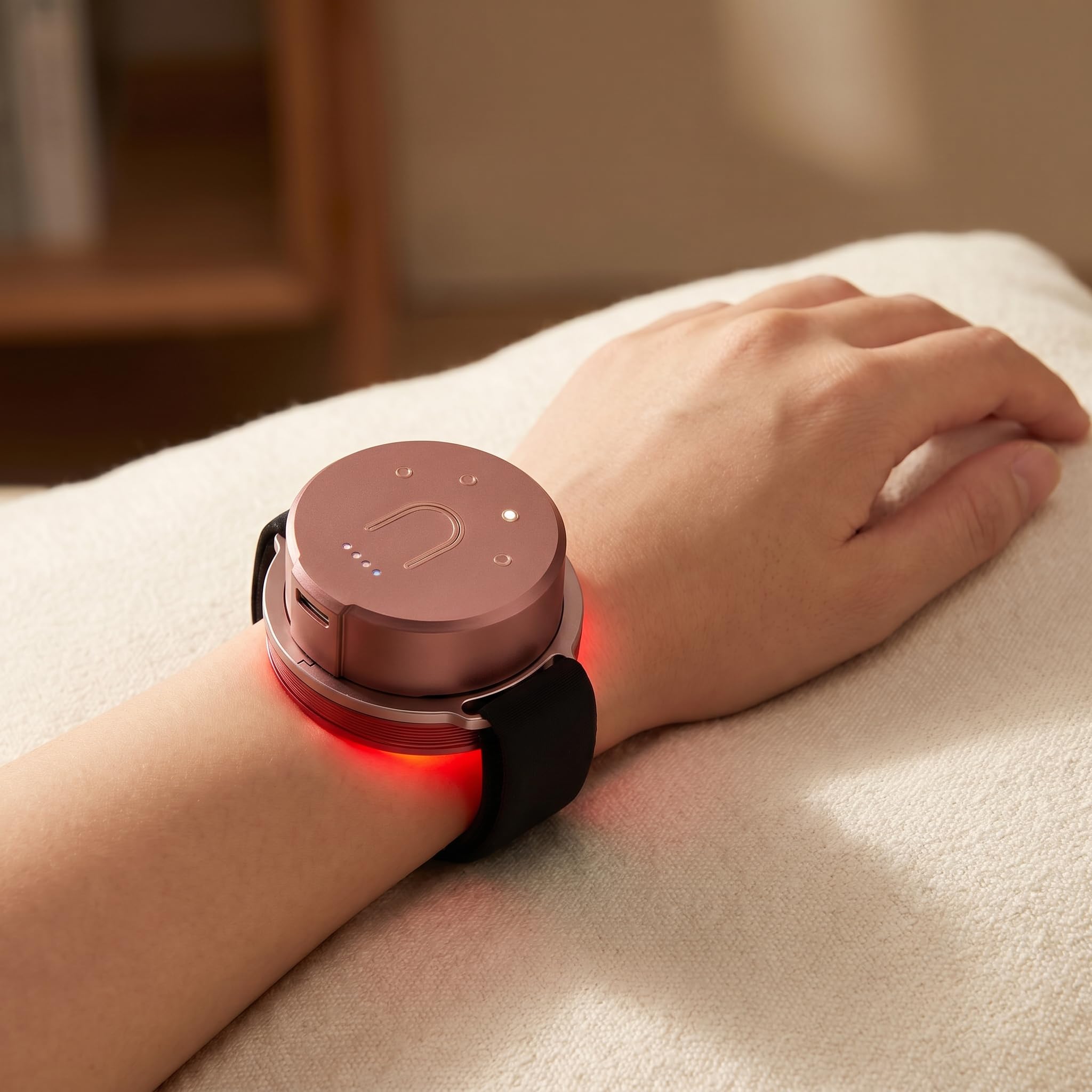 Modulo dispositivo indossabile per terapia a luce rossa: 650 nm rosso 850/940 nm a infrarossi, sensore della pelle, ricaricabile, 4 modalità per tutto il corpo: polso, mano, gomito, ginocchio, piede
