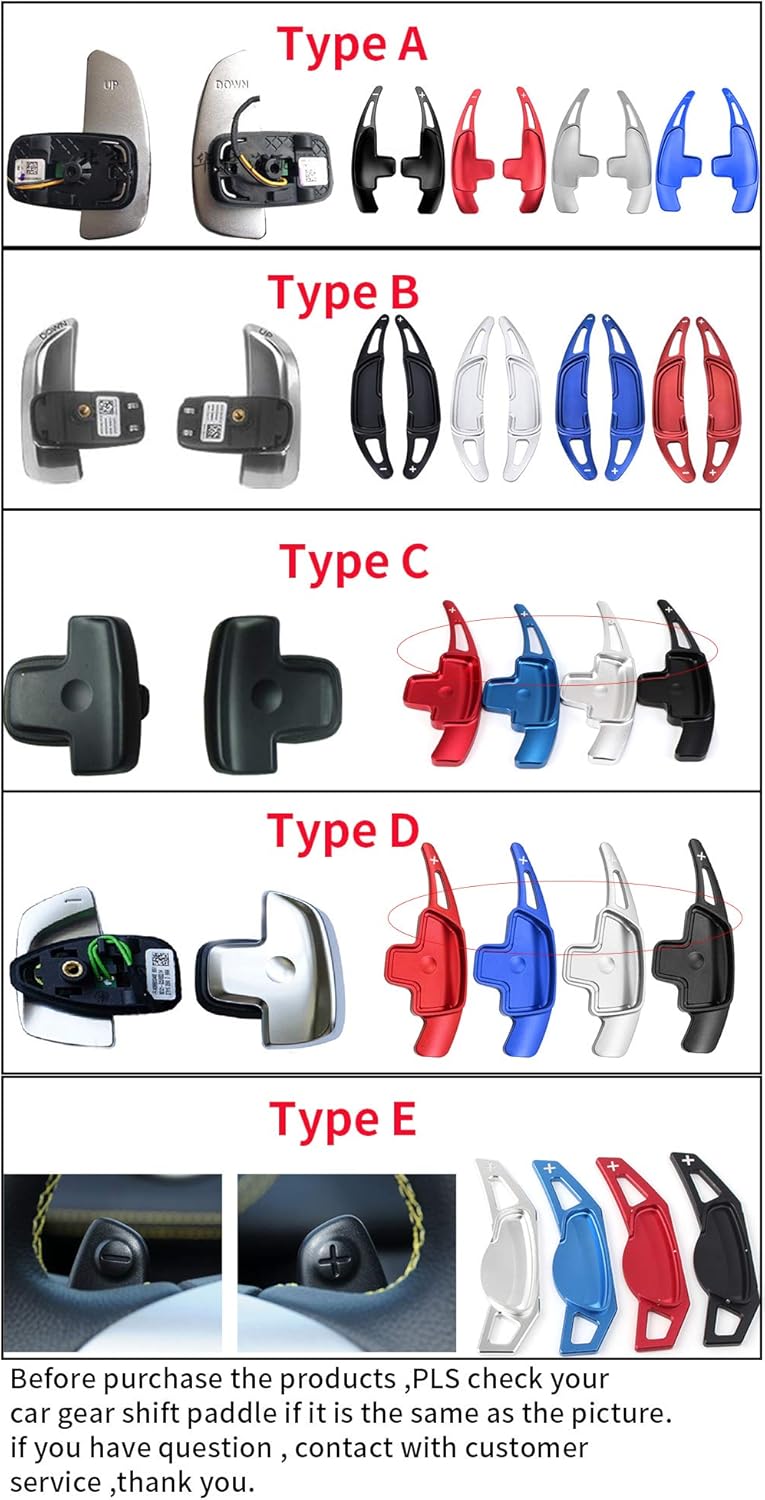 SANRILY Steering Wheel Paddle Shifter Extension Fit for Mercedes 2015-up AMG CLA45 C63 C43 2016-up AMG E63 E53 E43 Accessories Metal Shift Paddle Blade Replacement Kit Paddle-Shift Covers Red