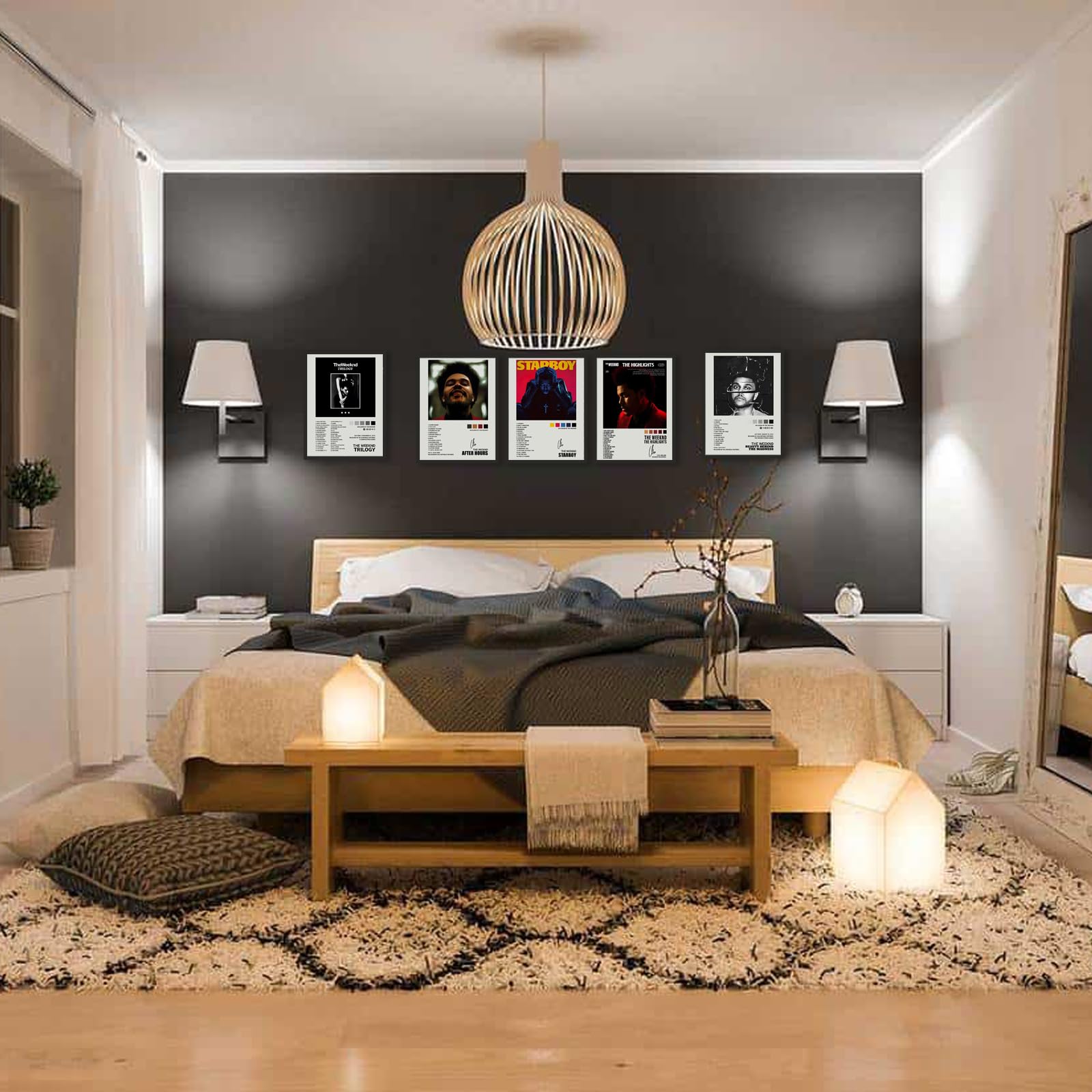 Set Di 6 Poster Musicali BDSHUNBF Con Copertine Di Album – Stampa Su Tela 20x25 Cm, Decorazione Da Parete Per Camerette E Soggiorni
