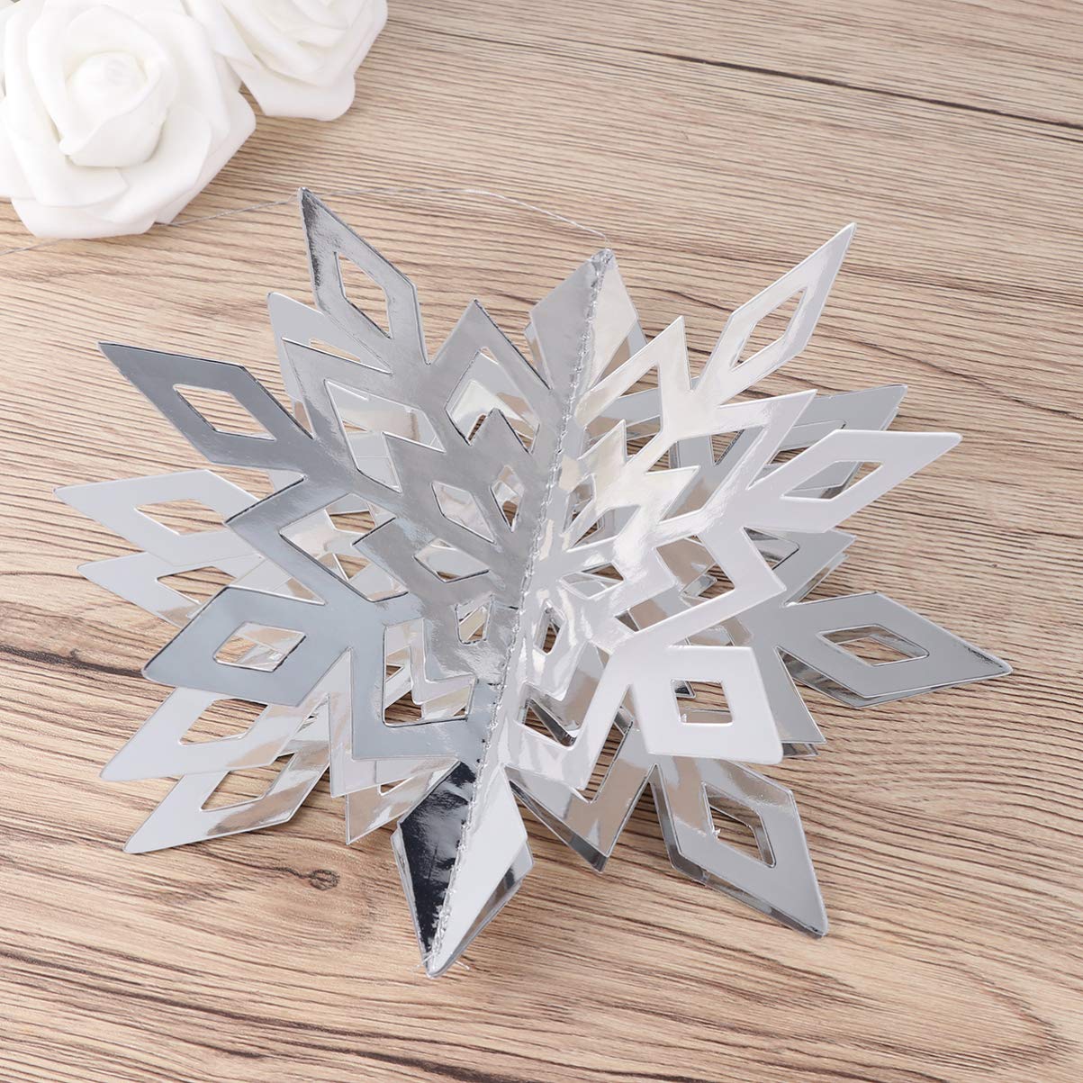 Amazon.co.jp: Vosarea 2セット 段ボール 雪片 雪の結晶 オーナメント