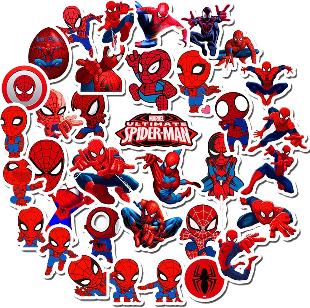 Spider-Man Stickers for Kids,Superhero Stickers for Water Bottle Hydro Flask MacBook Car Bike Bumper Skateboard Luggage