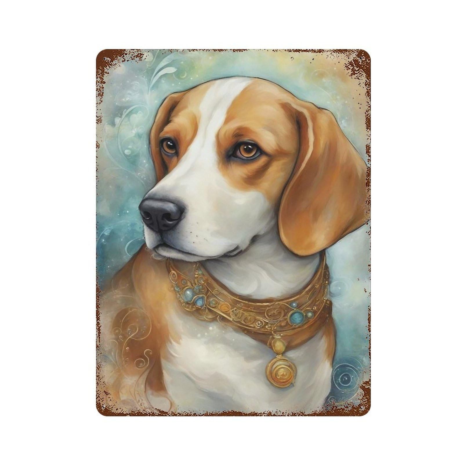 Dog000107 Retro Metal Sign 15.7"x11.8", Rustic Home Decor for Garage, Pub Or Kitchen