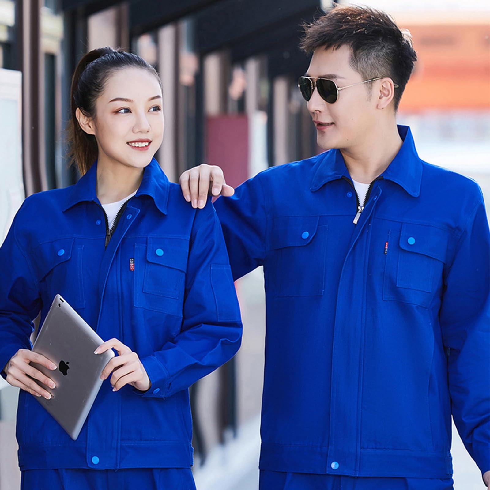 Combinaison De Coton Anti Static Long Sleeve Work Jacket & Workwear Pants Set Pour Hommes Et Femmes