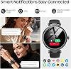 TOZO S8 Smartwatch AMOLED para mujer y hombre, rastreador de actividad física resistente al agua 3ATM | Monitor de frecuencia cardíaca, seguimiento de sueño y estrés, más de 100 modos deportivos, smartwatch con llamadas por Bluetooth y batería de larga duración para Android iOS, negro 7