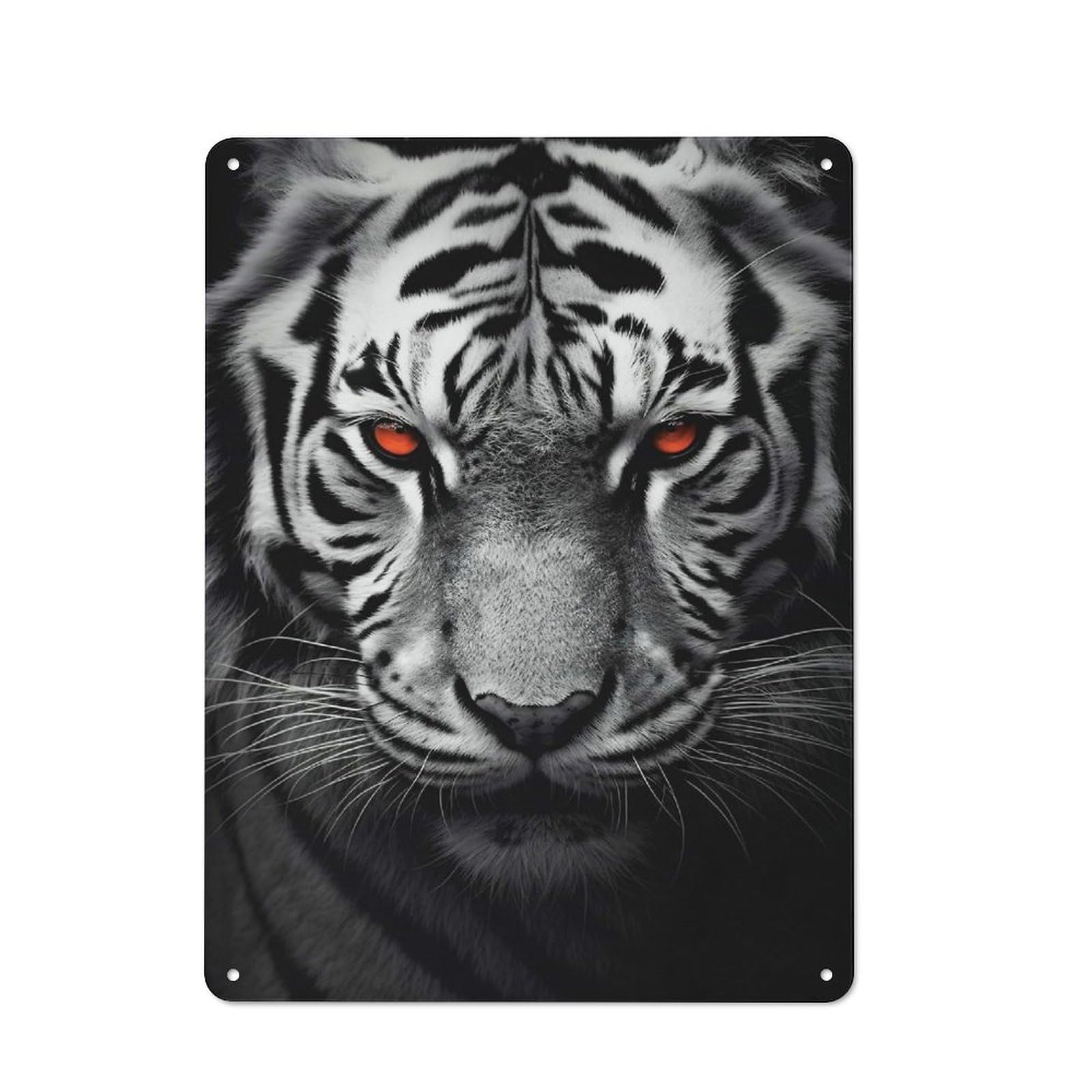Nostalgic Tiger Decorative Tin Plaque 40x30cm, Classic Pub Decor for Diner, Restaurant, Shed Or Kitchen