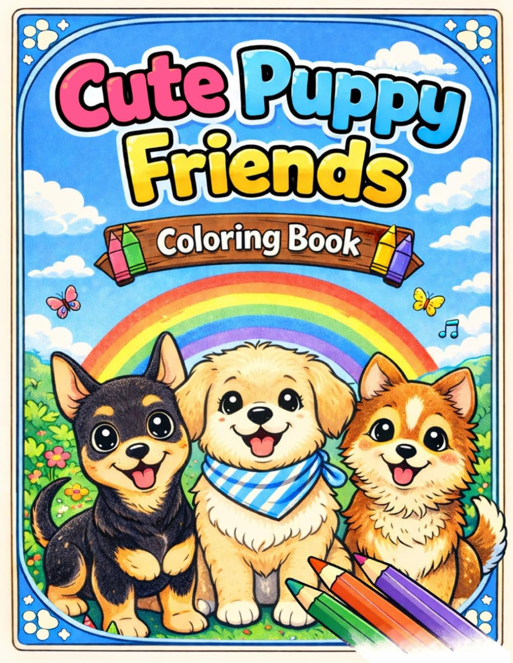 Cute Puppy Friends Coloring Book (Cute Friends Coloring Books)