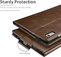 Vista 6 de Funda para Lenovo Tab M9 de 9.0 pulgadas (TB-310FU, lanzada en 2023) Funda de piel sintética de negocios con soporte multiángulo con soporte