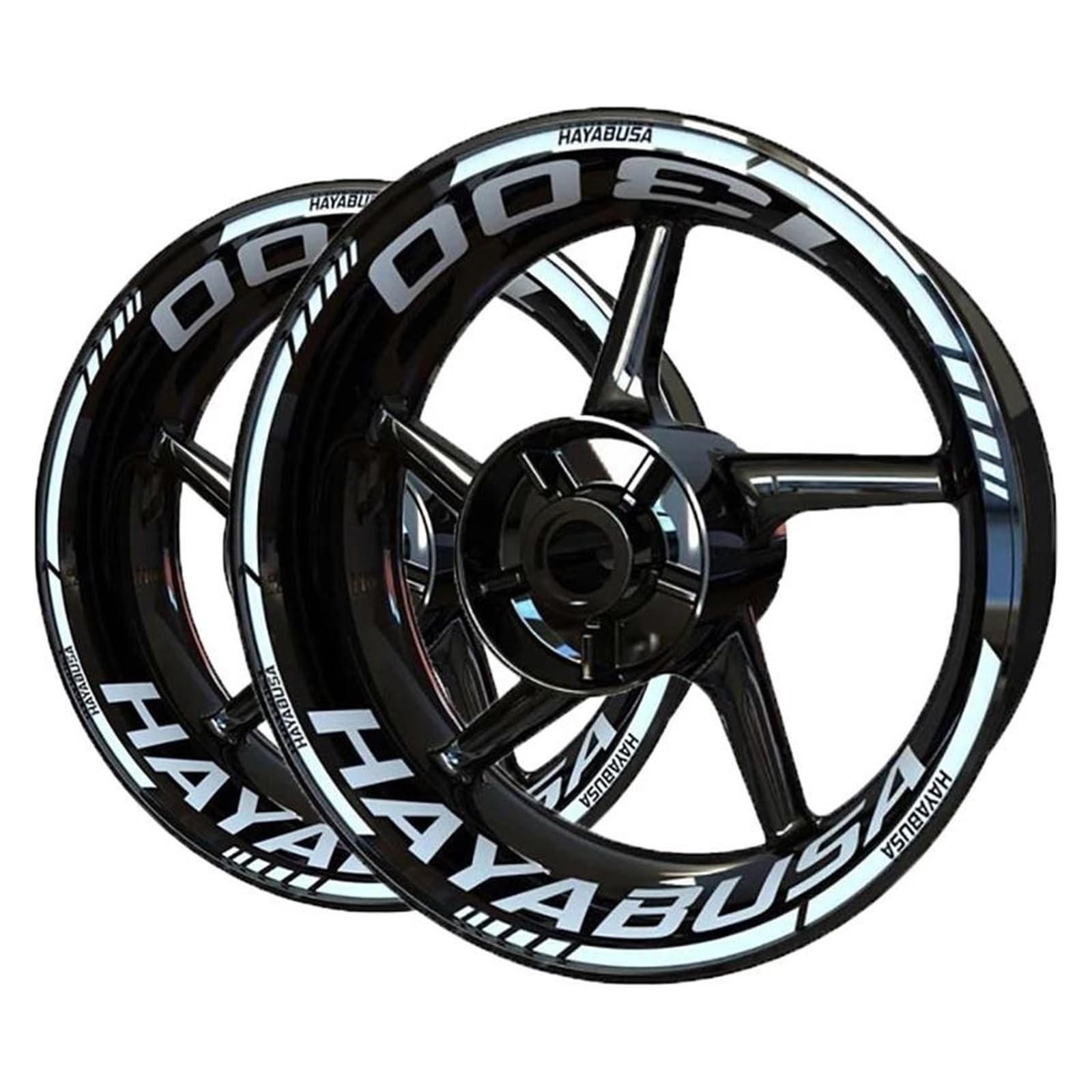 Motorcycle Reflective Wheel Stripe Sticker Set Waterproof Rim Decals for Suzuki for Hayabusa 1300