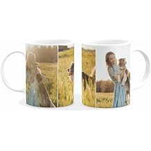 Hippowarehouse Personalised Mug Text Photo Printed Collage Design Logo Customised Gift Cup 10oz Various Options Mothers Fathers Day Coffee Cup Kitchenware