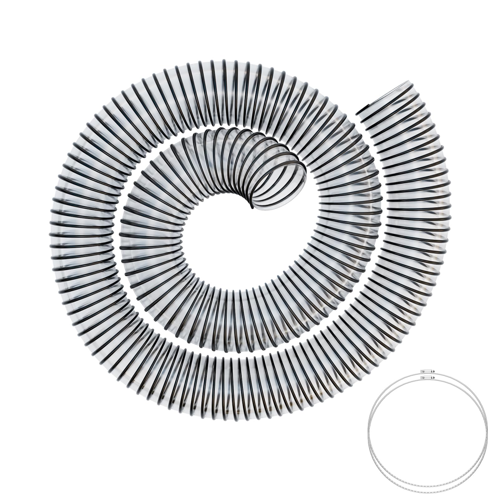 LAJIAOZ Manguera Leaf Vac de 8 pulgadas x 8 pies – Manguera flexible de PVC para césped y colección de hojas, se adapta a la mayoría de aspiradoras de césped (compatible con D·R/A·g·r·i F·a·b/T·r·a·c