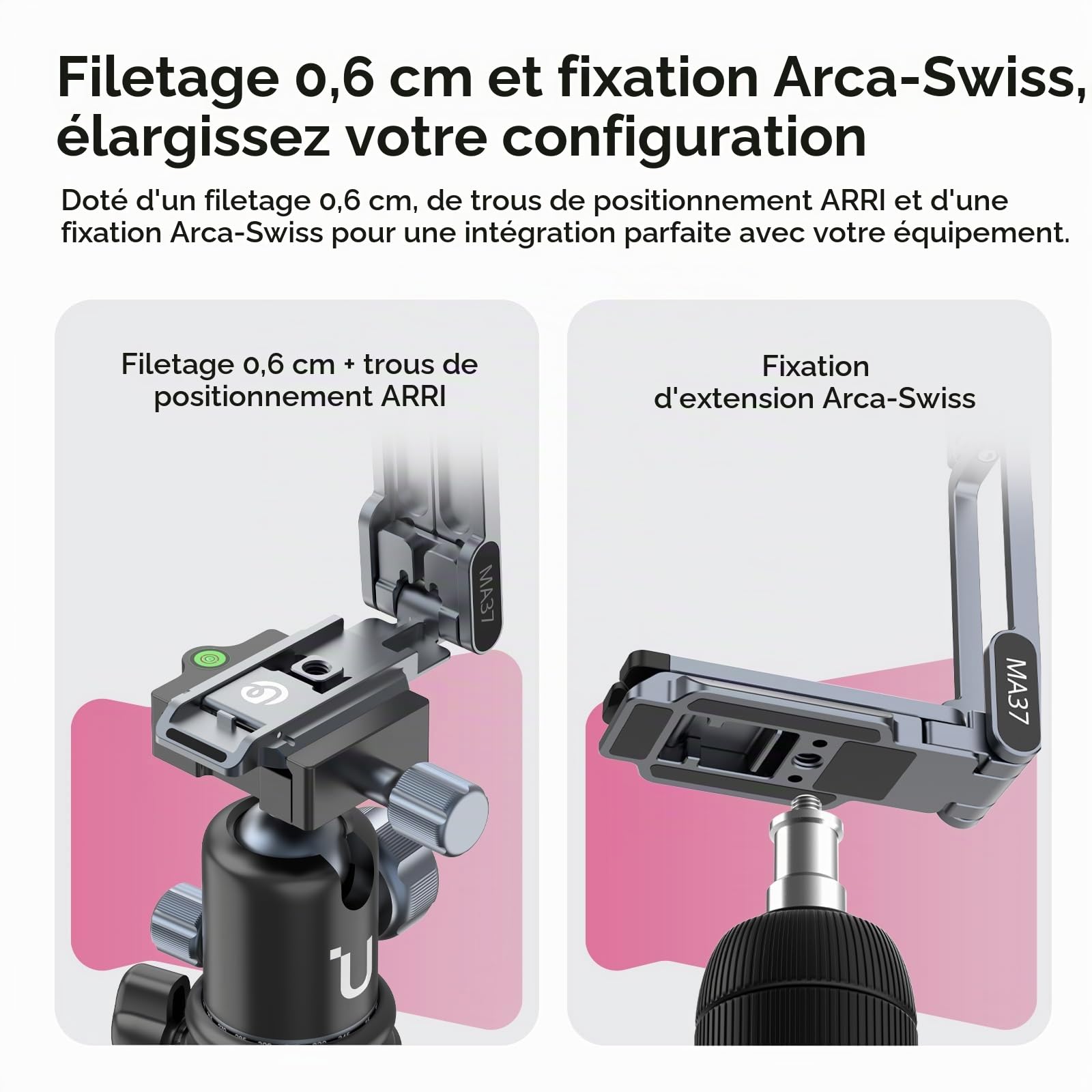ULANZI MA37 Mini trépied à dégagement Rapide Compatible avec DJI Osmo Action 6 et Action Nano, trépied de Table magnétique à Verrouillage Rapide avec Griffe Froide 1/4-20, Perche à Selfie Vlog en