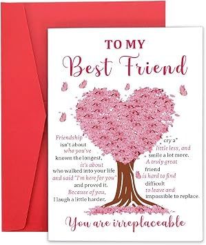 FOOZDEEVAAQ Friendship Card for Women Friend
