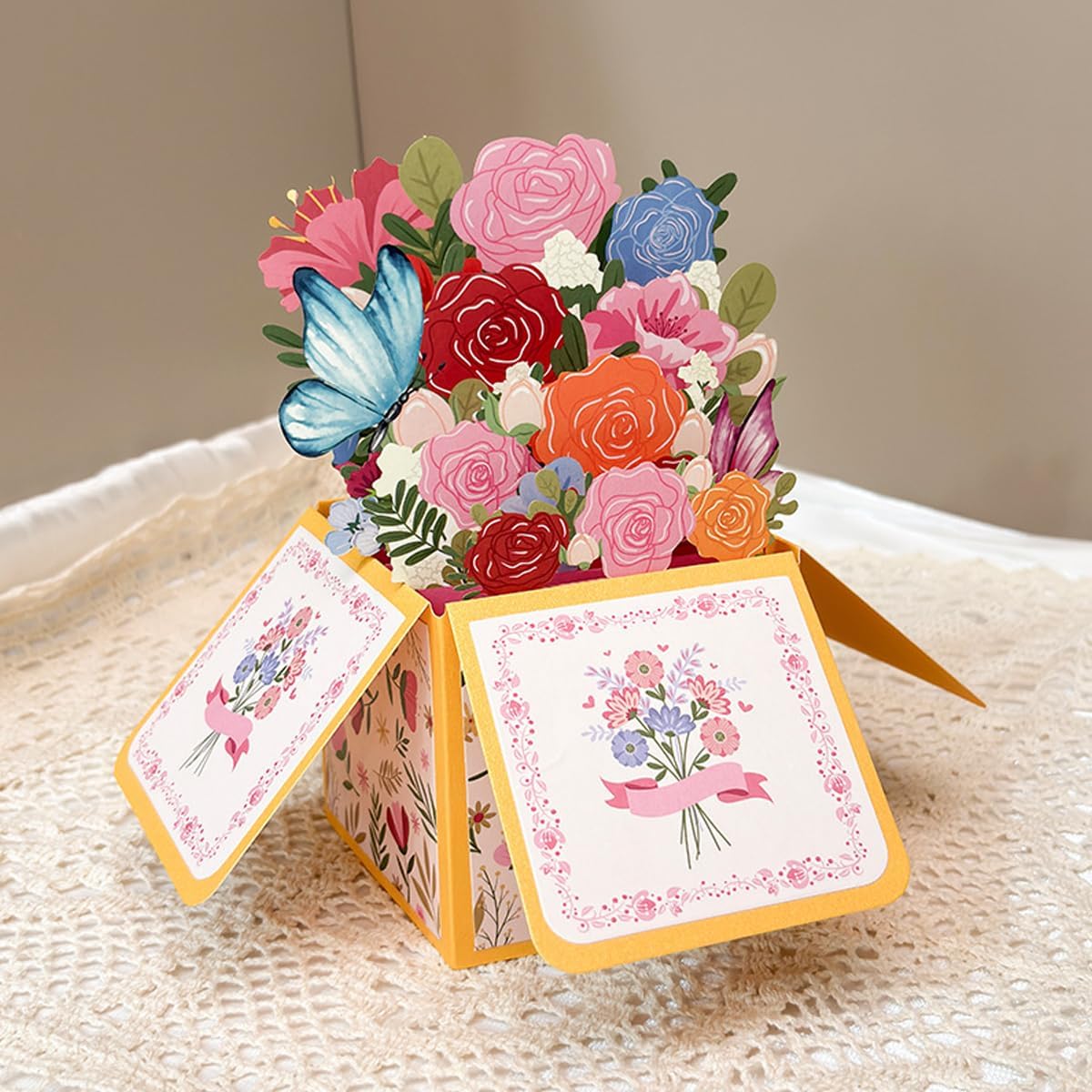 Cartão de felicitações pop-up de flores 3D para Dia das Mães Professor Apreciação Aniversários Esposa Avó Rosa Cartão de Aniversário Cartão de felicitações pop-up de flores 3D para Dia das Mães Professor Apreciação Aniversários Esposa Avó Rosa Cartão de Aniversário
