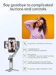 AOCHUAN iPhoe Gimbal, 3-Axis Gimbal Stabilizer for Smartphone w/RGB Magnetic Fill Light Portable Stabilizer with Fous/Zoom Wheel for Vlog, Compatible with iPhoe 15 Pro Max/Android-Smart X Pro Kit Gray