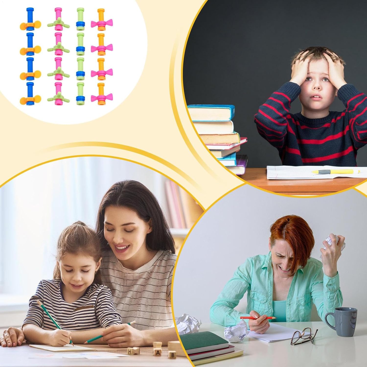 Pencil Toppers Toys | Compact Kid Assorted Fidget Pencil,Lightweight Mood Adjustment Tool for Men Boys Teens Women Youth Kid Girls