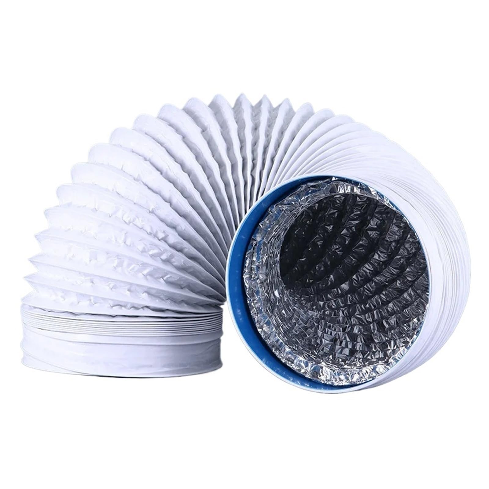 Aejhsin White Pipe Ventilation Duct Ventilation Pipe White Composite Flexible Hose(,2M,180Mm)