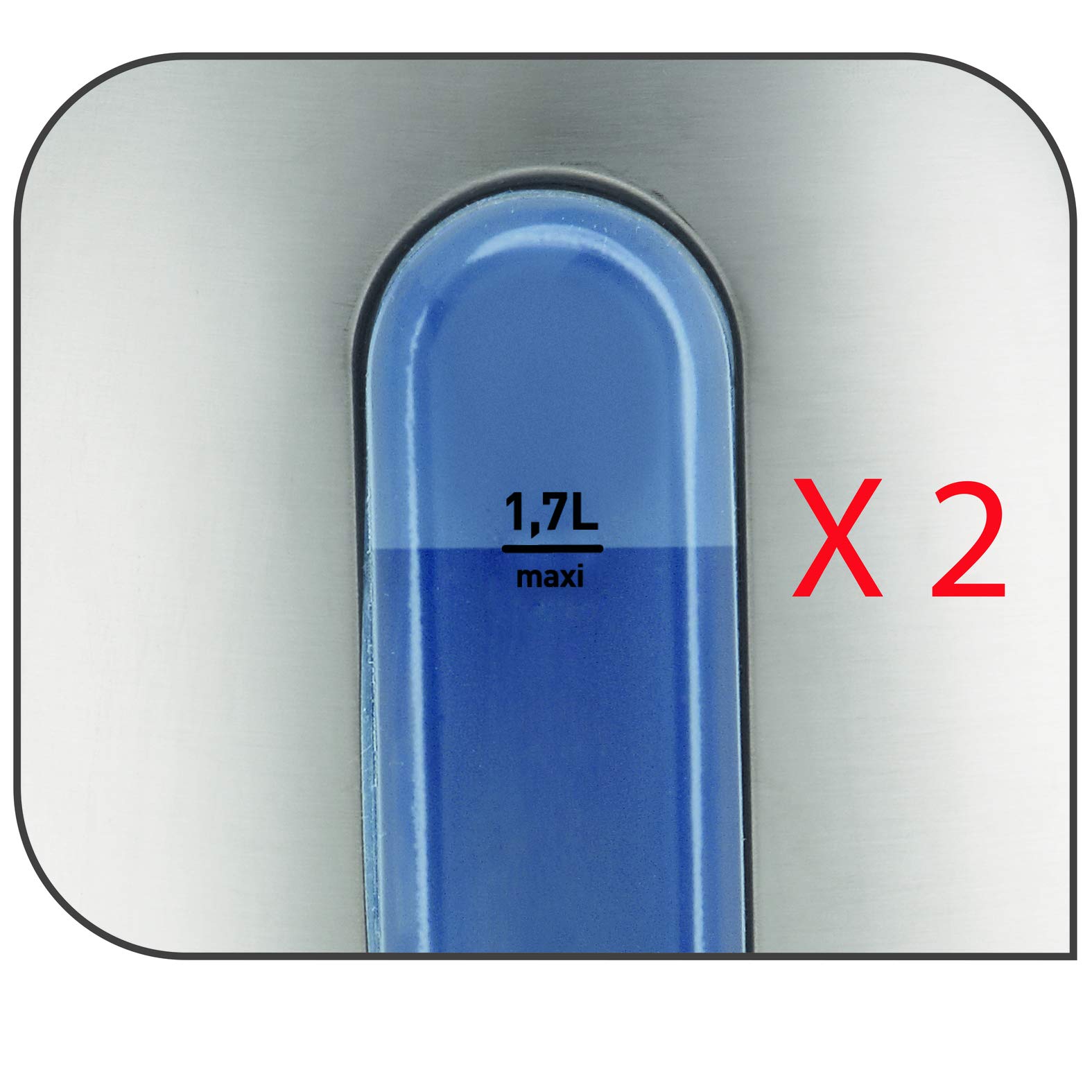 TEFAL Express KI170D40 Czajnik elektryczny 1,7L, Stalowy, Moc 2400W, Wyjmowany filtr, Dwa wskaźniki poziomu wody