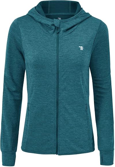 JHMORP Women's Hiking Hoodie Lightweight Long Sleeve SPF UPF 50+ Sun Protection Running Jackets