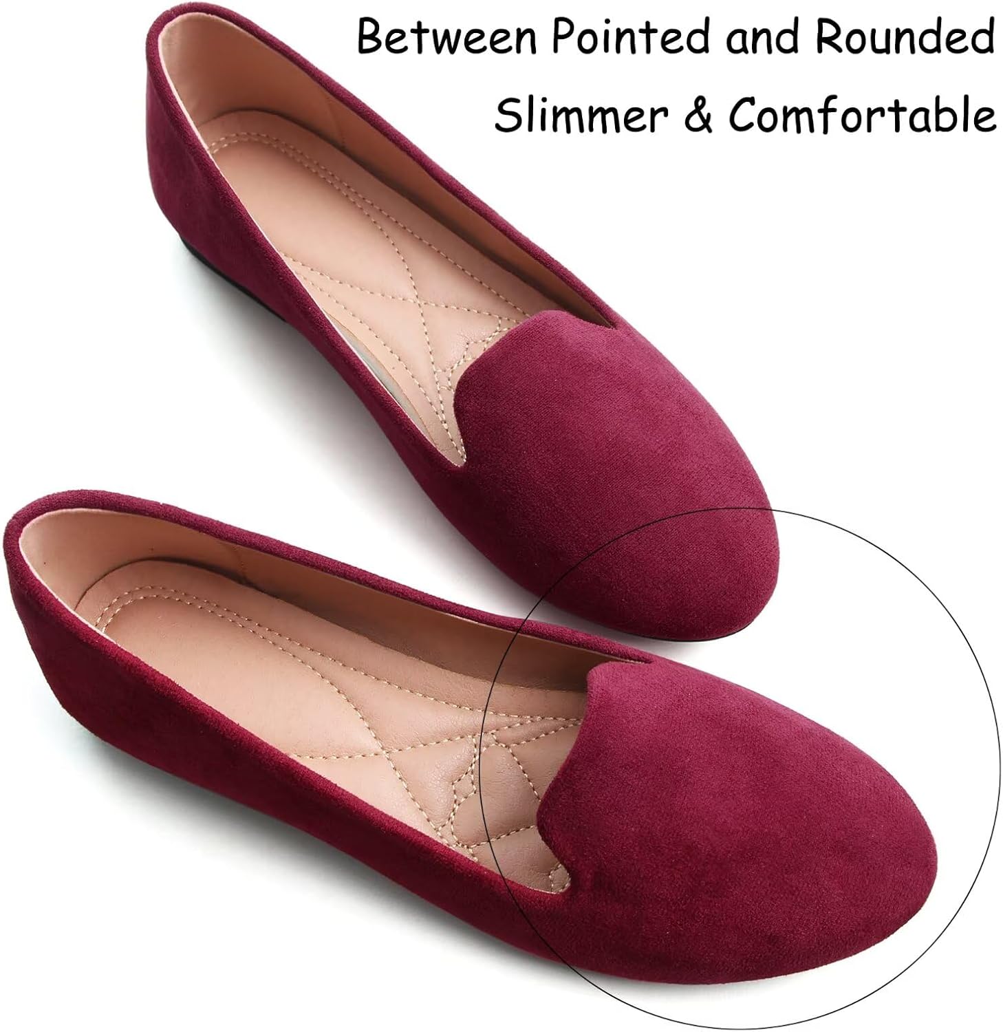 SAILING LU Women Round Toe Flats Comfortable Fashion Ballet Flat Shoes for Women Dressy Slip-ons Loafers - Image 2