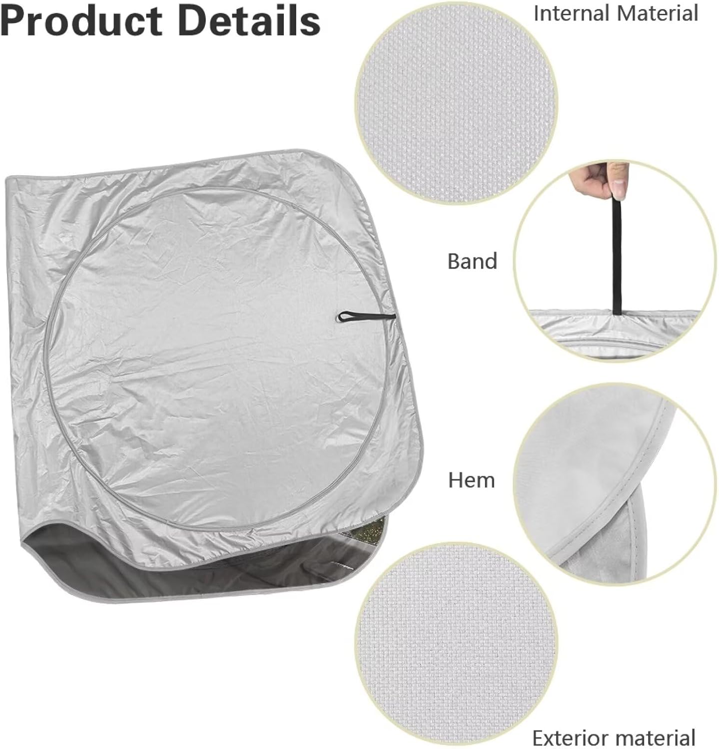 Drive Black Cat Car Front Windshield Sun Shade Reflect UV Sun and Heat Foldable Car Windshield Sunshades Interior Accessories Protection Universal Vehicle Accessories