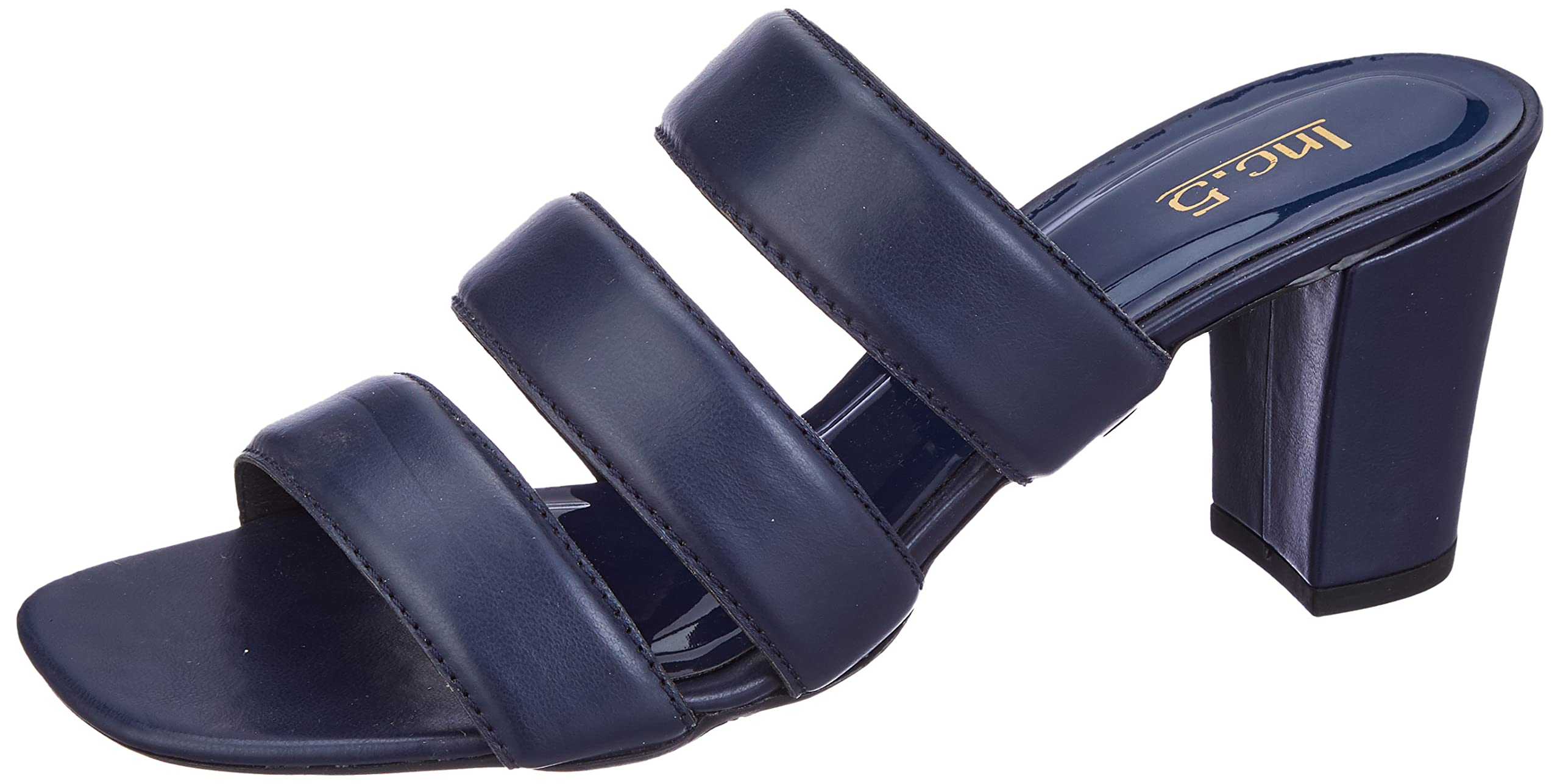 Inc.5Women Blue Block Heel Thong Sandal
