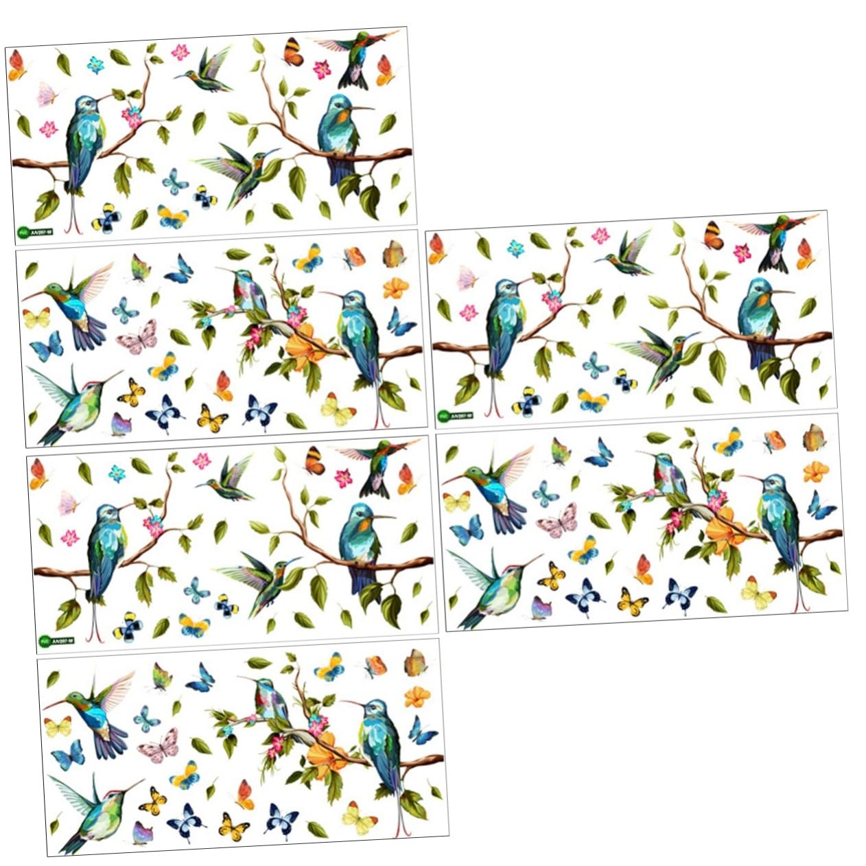 PRETYZOOM 3sätze Hummingbird Fenstersticker Statische Deko Mit Bunten Vögeln Und Schmetterlingen Für Kreative Fenstergestaltung Abnehmbar Und Rückstandsfrei