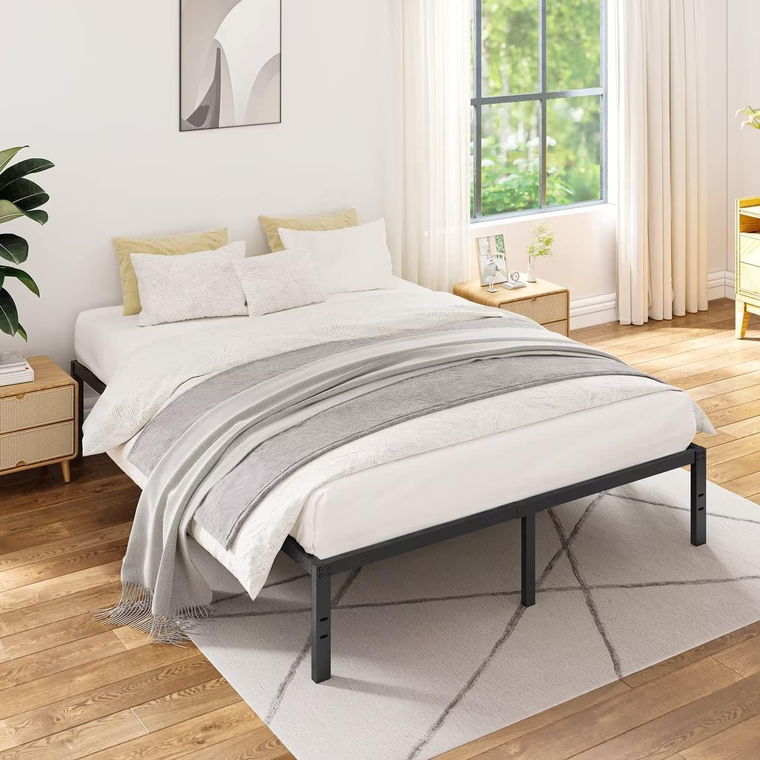 Rete Letto Zinus Justin In Acciaio - 36 Cm Altezza - Facile Montaggio - Fino A 320 Kg - Spazio Sottoletto - 2