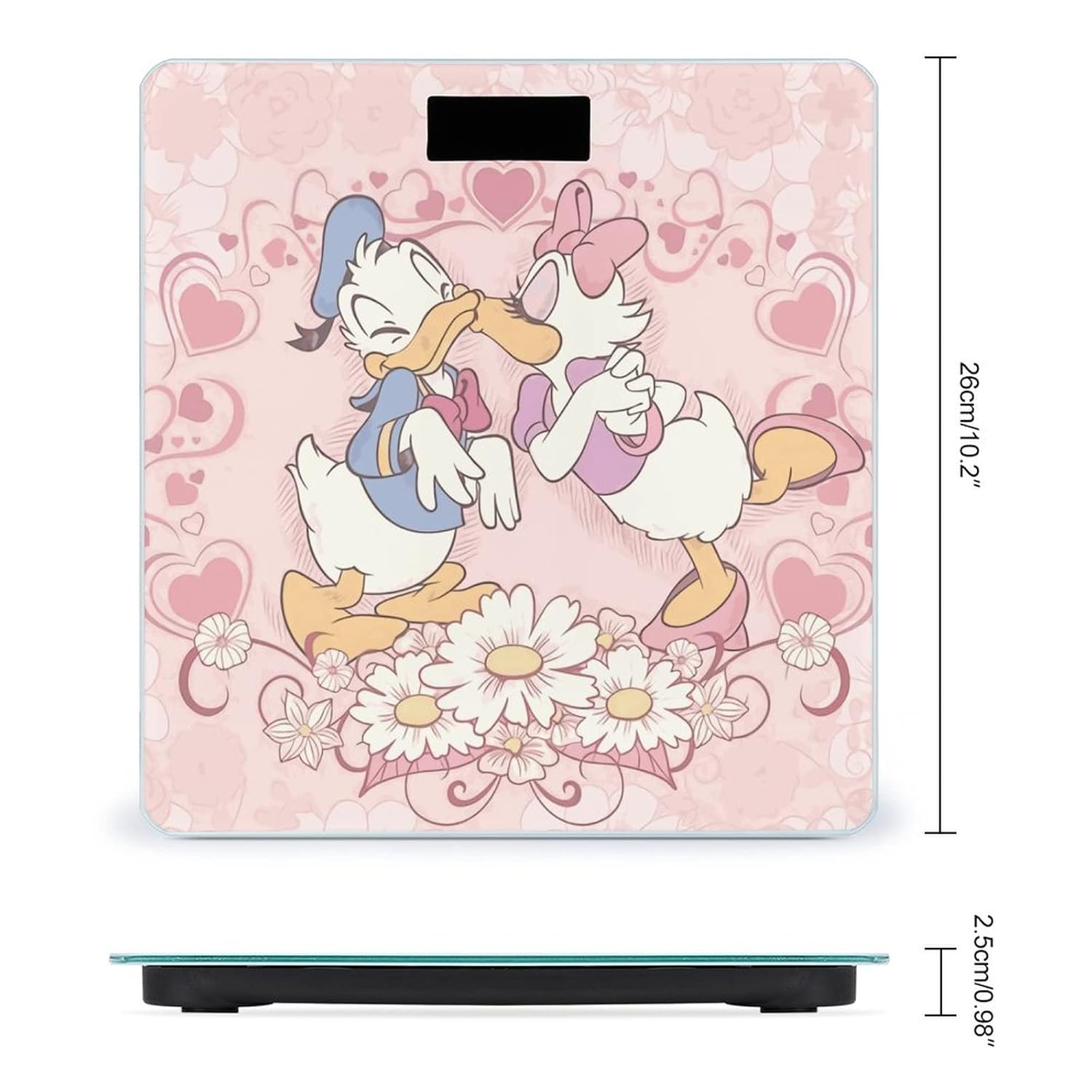 驚きの価格が実現 ドナルドダック デイジーダック 体重計 デジタル 乗るだけ 電源自動on Off バックライト付 高精度 かわいい おしゃれ キャラクター Lcoo Edu In