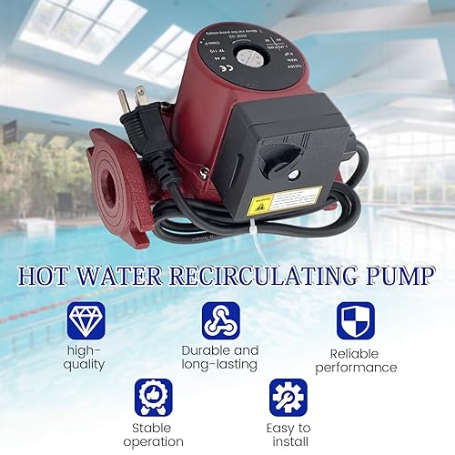 Miniatura 4 de 103252LF Bomba de circulación de agua caliente, 115V 125 HP 1" NPT - Compatible con bomba de recirculación Bell & Gossett NBF-22