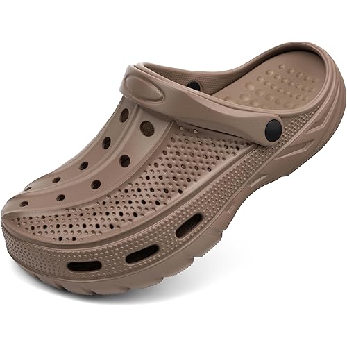 ChayChax Men's and Women's Arch Support Clogs Garden Shoes Slip-on Outdoor Beach Slippers with Removable Cushion Footbed