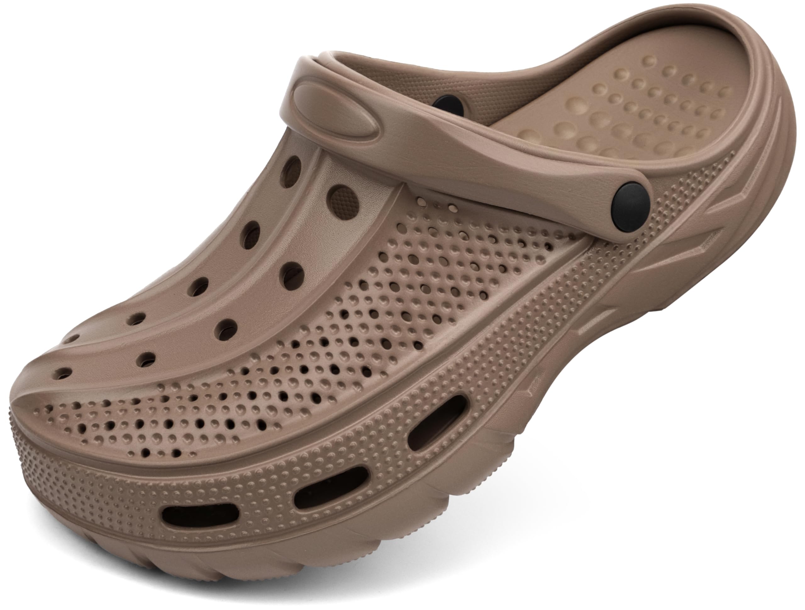 ChayChax Men's and Women's Arch Support Clogs Garden Shoes Slip-on Outdoor Beach Slippers with Removable Cushion Footbed