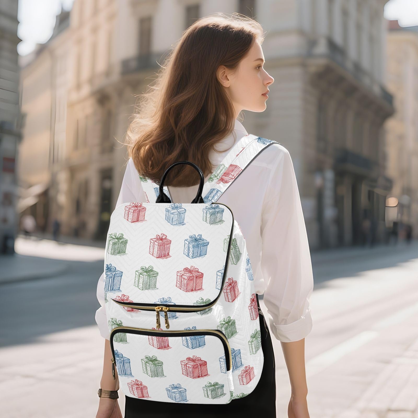 Moda damska plecak torebka plecak uczelnia plecak antykradzieżowy plecak podróżny torba na ramię torba na książki męska linia pudełko na prezent wzór