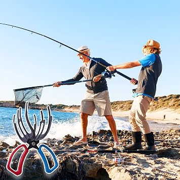 Drkicsy 3 Claw Fish Gripper, Fishing Pliers Gripper Metal Fish Control Clamp Claw, Eagle Claw Fish Gripper Fish Pliers Fish Grabber Fish Grip Tackle Tool Control Forceps Fishing Accessories