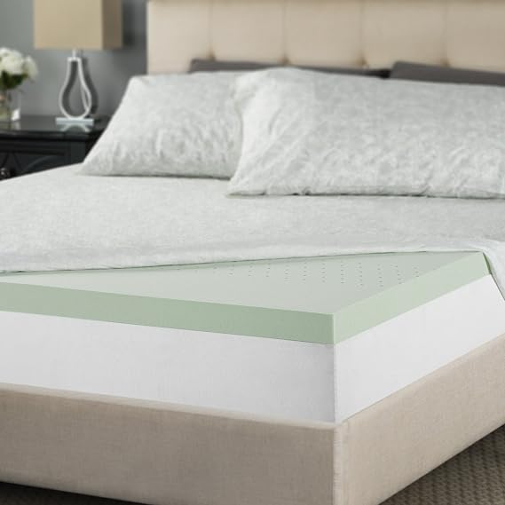 Zinus 2-Inch Green Tea Memory Foam Topper