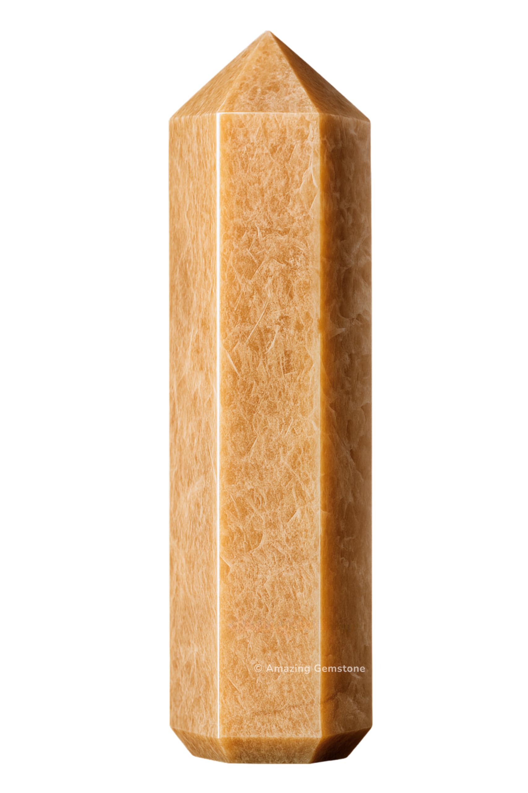 Amazing Gemstone Large Cream Moonstone Crystal Towers ~ Natural Healing Crystal Point Obelisk for Reiki Healing and Crystal Grid (5.5 to 6 INCH)