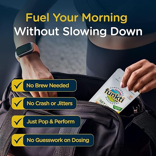 Miniatura 5 de Focus - Gomitas de hongos para adultos, suplemento de hongos con Cordyceps, melena de león, chaga, B6, B12, té verde - Gomitas de levantarse, una