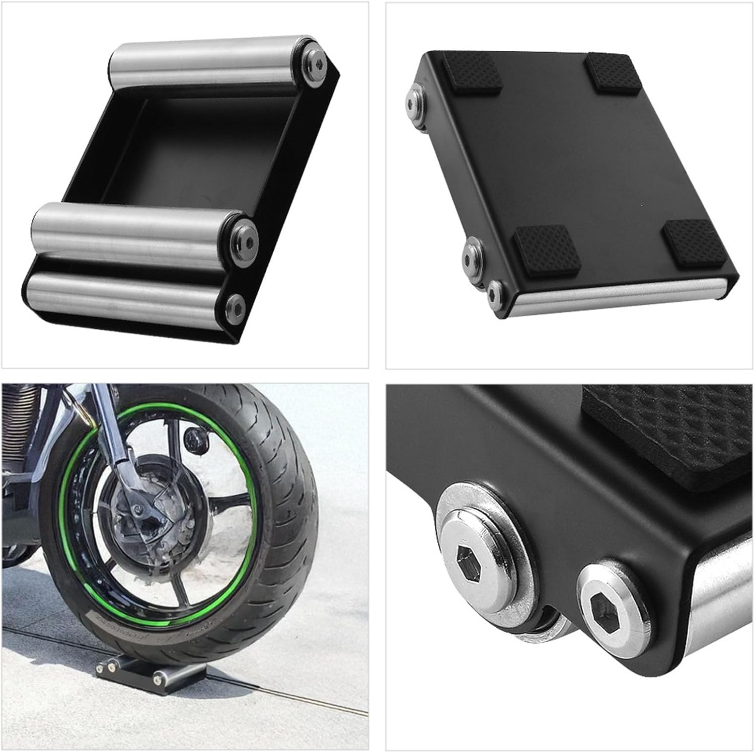 Upgrades Motorcycle & Bike Tire Stand Portable Tire Rack for Efficient Maintenance & Easy Operate Easy to Use Wheel Stand