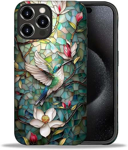 Miniatura 33 de DAIZAG Funda compatible con iPhone 11 Pro Max, hermosa carcasa rígida híbrida de plástico TPU con diseño de pájaro colorido + funda protectora de